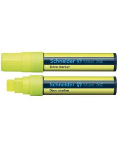 Flomaster Schneider, Deco Marker Maxx 260, tekuća kreda, 2-15 mm, žuti