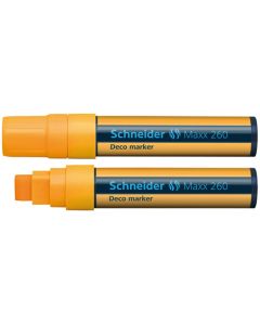 Flomaster Schneider, Deco Marker Maxx 260, tekuća kreda, 2-15 mm, narančasti