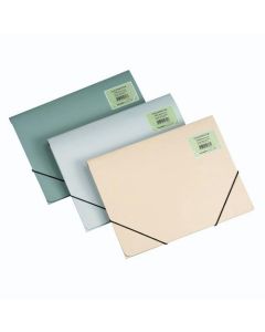 Fascikl s klapnama i gumicom PP A4, Foldermate Polymaster art.526, bež