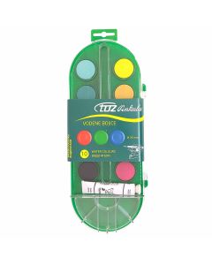 Boje vodene 10 boja+ bijela tempera, fi 28 mm Toz