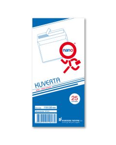 Kuverte 110x230 mm ABT PD strip, bijela, 25/1