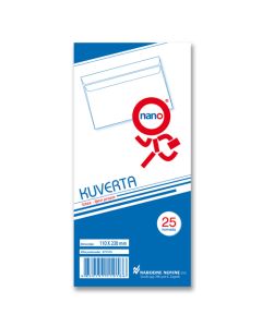 Kuverte 110x230 mm ABT PL latex, bijela, 25/1