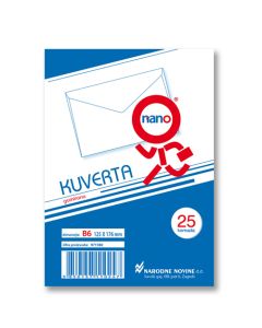 Kuverte 125x176 mm B6-BB, bijela, 25/1