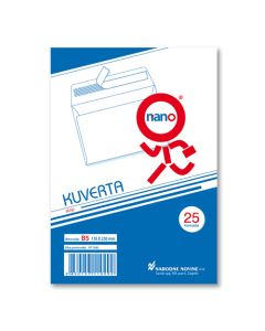 Kuverte 176x250 mm B5-BB strip, bijela, 25/1