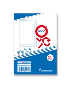 Vrećice 176x250 mm B5-BB strip, bijela, 25/1