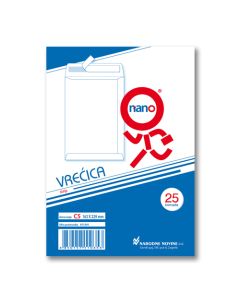 Vrećice 162x229 mm C5-BB strip, bijela, 25/1