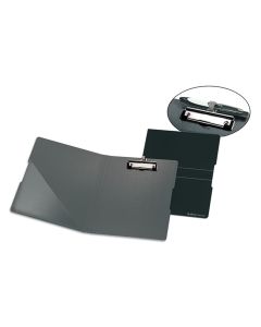 Ploča podložna PVC, sa štipaljkom, preklopom i gumicom, A4, Easy orga to go, Herlitz, crna