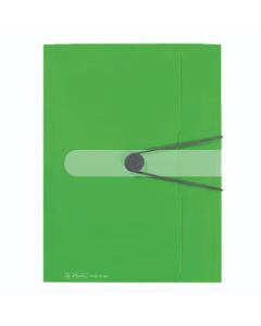 Fascikl s klapnama i gumicom PP A4, Easy orga to go, Herlitz, zeleni