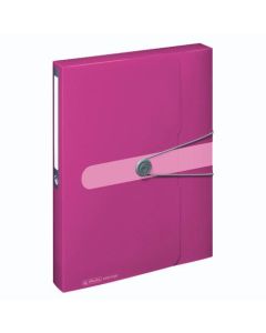 Mapa A4 s gumicom, PP, hrbat 40 mm, Easy orga to go, Herlitz, roza