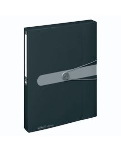 Mapa A4 s gumicom, PP, hrbat 40 mm, Easy orga to go, Herlitz, crna