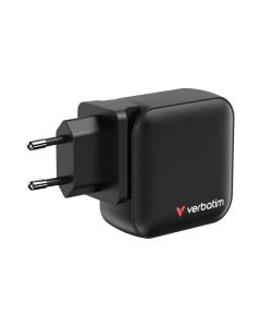 Verbatim Mini GaN zidni punjač 100W, 3×USB-C/1×USB-A, PD/QC 3.0