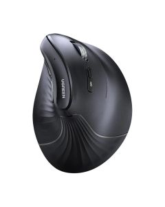 UGREEN bežični ergonomski vertikalni miš, bluetooth, 4000 DPI, USB, crni
