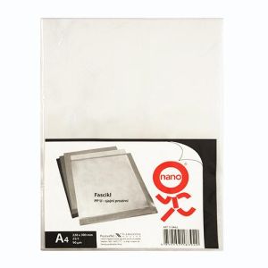 Fascikl PP "U" A4, 220x300 mm, 90 mic, 25/1, Nano, sjajni