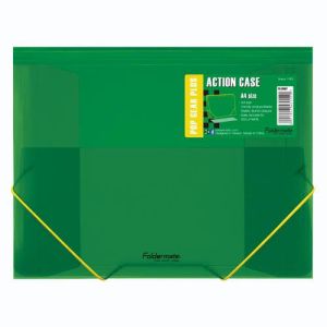 Fascikl s klapnama i gumicom PP A4, Foldermate Pop Gear Plus art.60907, zeleni