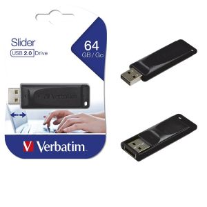 USB 64GB 2.0 Verbatim Store'n'Go Slider V098698