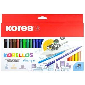 Flomasteri školski Kores Korellos fine tip 24/1
