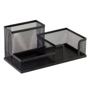 Organizer stolni 3U1 , žica, crni dimenzije 20x10x10cm