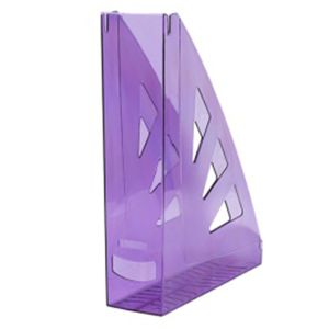Stalak za spise okomiti, PVC, prozirni ljubičasti, Office products