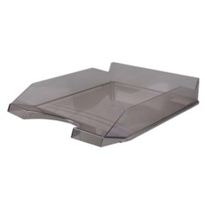 Ladica za spise, PVC, siva prozirna, Office products