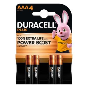 Baterija Duracell alkalna Plus power boost AAA, pakiranje 4/1, LR-03
