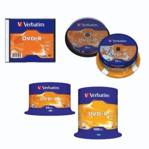 DVD-R Verbatim 4,7 GB/120 min 16x, spindle, 10/1, 43523