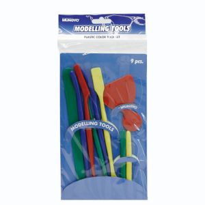 Alat PVC za modeliranje plastelina i gline, set od 9 komada na blisteru, 21cm, MMT-9