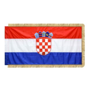 Zastava Republike Hrvatske 150x75 cm, s resicama, svečana, svila
